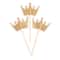 12 Packs: 12 ct. (144 total) Gold Crown Treat Toppers by Celebrate It®